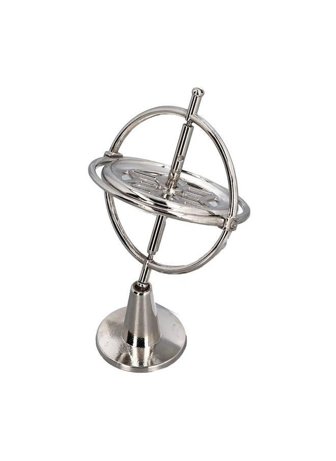 Alloy Gyroscope Toy Balance Relaxing Multi Functional Decompression Finger Silver