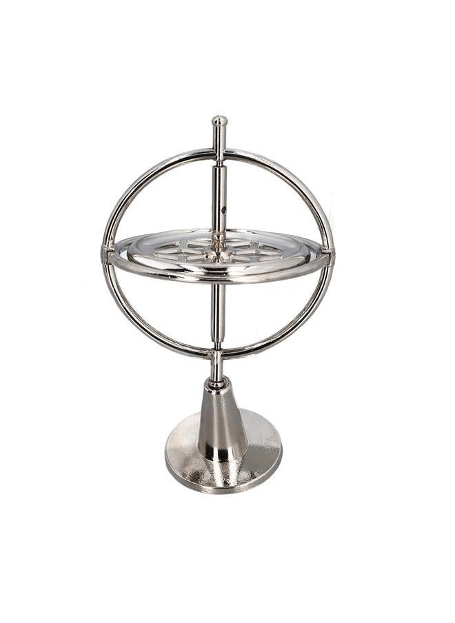 Alloy Gyroscope Toy Balance Relaxing Multi Functional Decompression Finger Silver