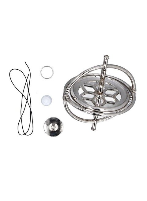 Alloy Gyroscope Toy Balance Relaxing Multi Functional Decompression Finger Silver