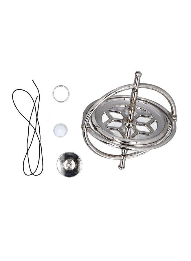 Alloy Gyroscope Toy Balance Relaxing Multi Functional Decompression Finger Silver