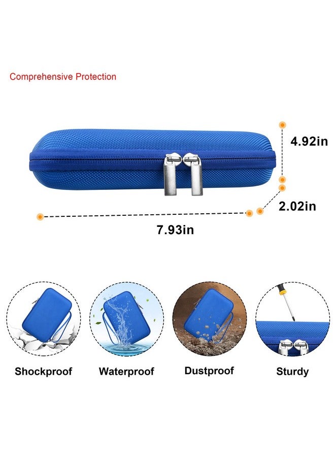 Elonbo - Carrying Case For Giiker Super Slide Puzzle Games Challenges Brain Teaser Puzzle Storage Holder Kids Teens Stem Toys Flow Slider Puzzle Game Travel Bag Mesh Pocket Fits Sliding Tiles Blue - Image 1