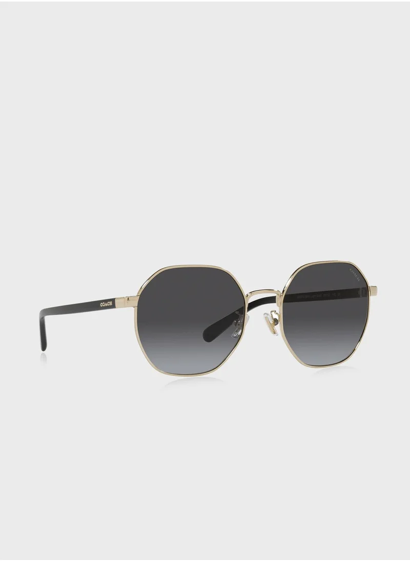 COACH 0Hc7147 Round Sunglasses