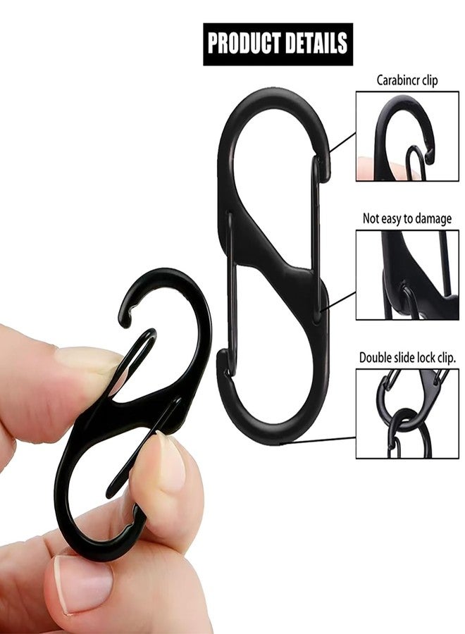 YUISI 15Pcs Dual Hook S-Shape Carabiner Clip Keyrings - 40mm Zinc Alloy Multi-Purpose Keychain Hook for Bags, Gardening, Camping & Outdoo | Quick Release Design Hooks Keychain - Image 4