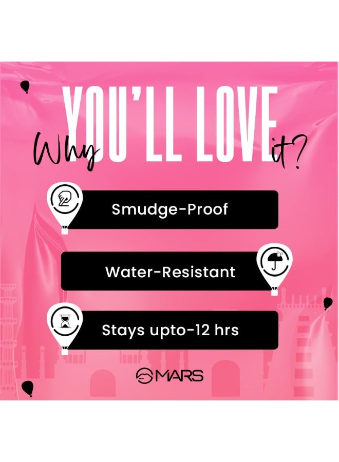 مارس محدد عيون سائل مطفي من مارس سكاي لاينر للنساء | يدوم طويلاً ومقاوم للماء | تطبيق دقيق | لمسة نهائية مطفية | مقاوم للتلطخ | يدوم حتى ١٢ ساعة (٤.٥ مل) (أسود) - Image 4