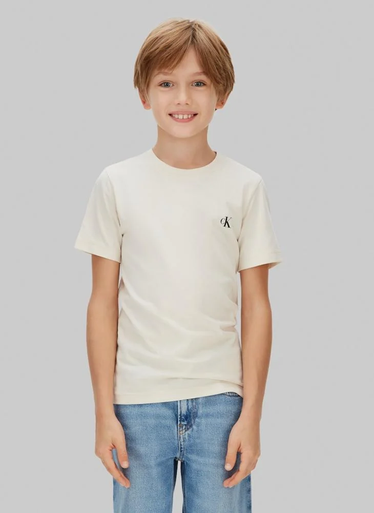 Calvin Klein Jeans 2 Pack Of Youth Logo T-Shirt