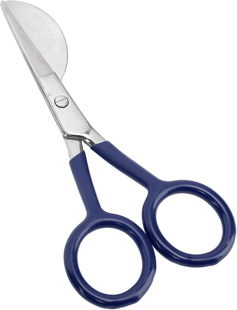 Polished safe edge Carpet Scissors, Stainless Steel Carpet Trimming Shears Ergonomic Duckbill Blade Rustproof for Camping for Home (Blue) Diverse application fit - Image 2