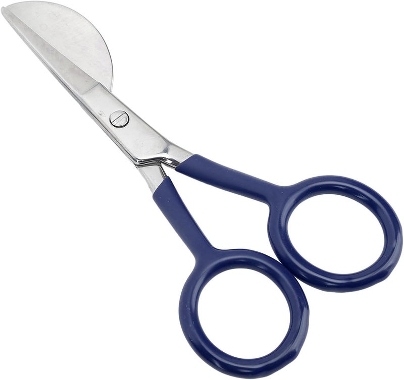 Polished safe edge Carpet Scissors, Stainless Steel Carpet Trimming Shears Ergonomic Duckbill Blade Rustproof for Camping for Home (Blue) Diverse application fit - Image 1