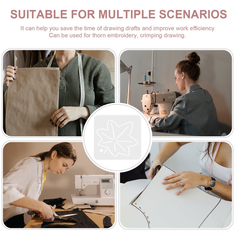 Quilting Stencil Set, Reusable Templates for Sewing and Crafting, Durable Design - Image 3