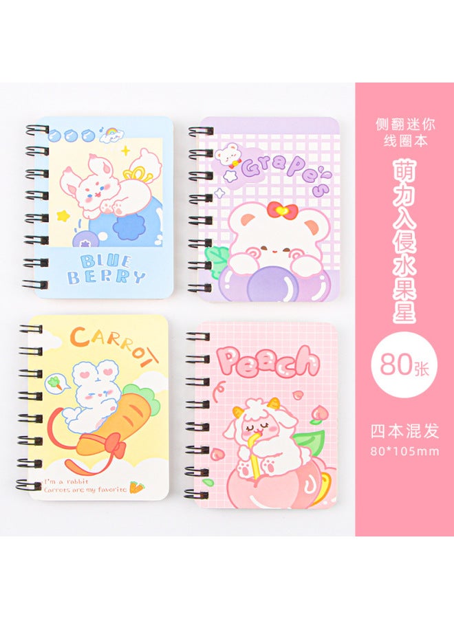 HELPS Creative Cartoon Coil Book Student Mini Portable Small Book Cute Girl Pocket Learning Notebook Stationery - Image 1