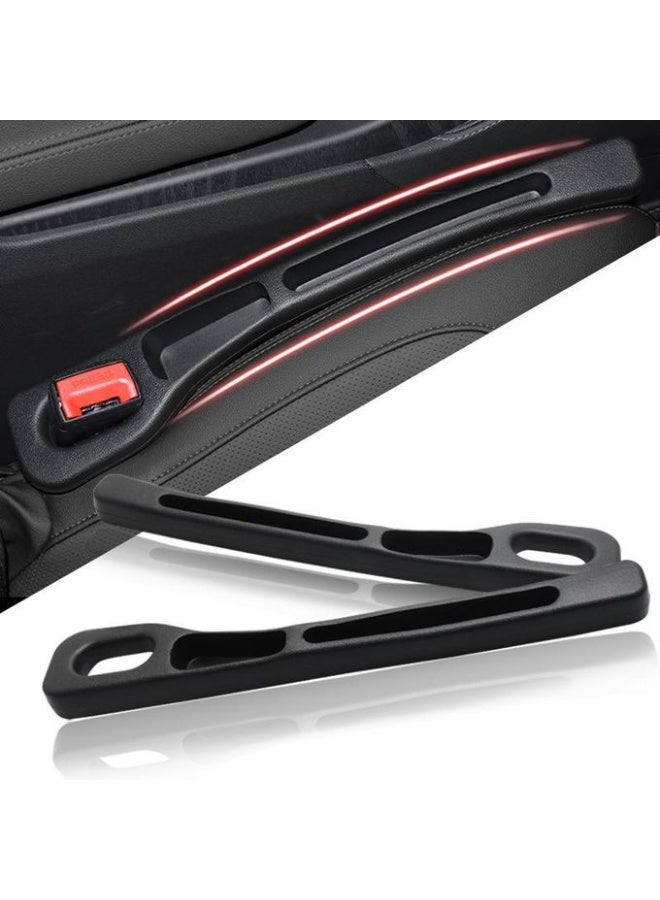 Car Seat Gap Filler, Fit Organizer Fill The Gap Between Seat and Console Stop Things from Dropping, Seat Gap Fillers with Seat Belt Holes(2 Pack) - Image 1