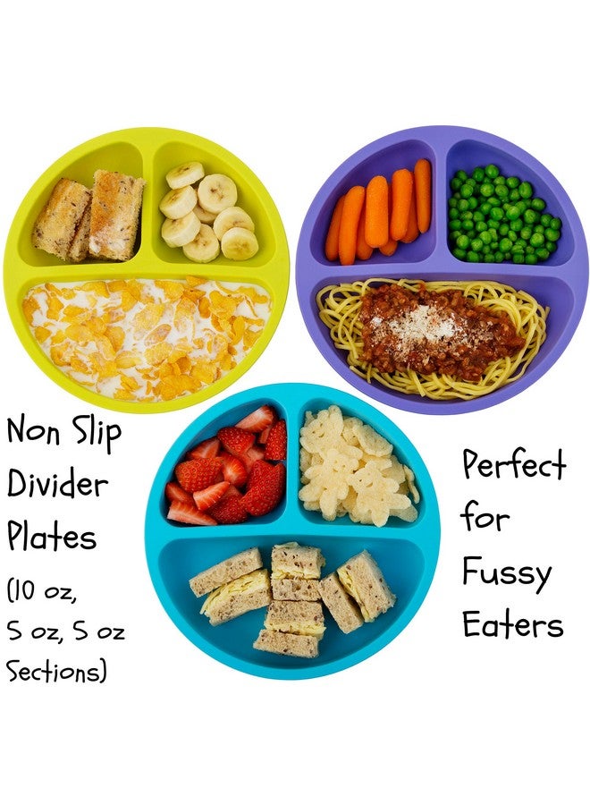 EVLA'S Silicone Plates & Baby Bowls Set, Suction Bowls with Lids and Divided Plates, Unbreakable, Easy-to-Clean Feeding Set for Growing Babies and Toddlers - Image 4