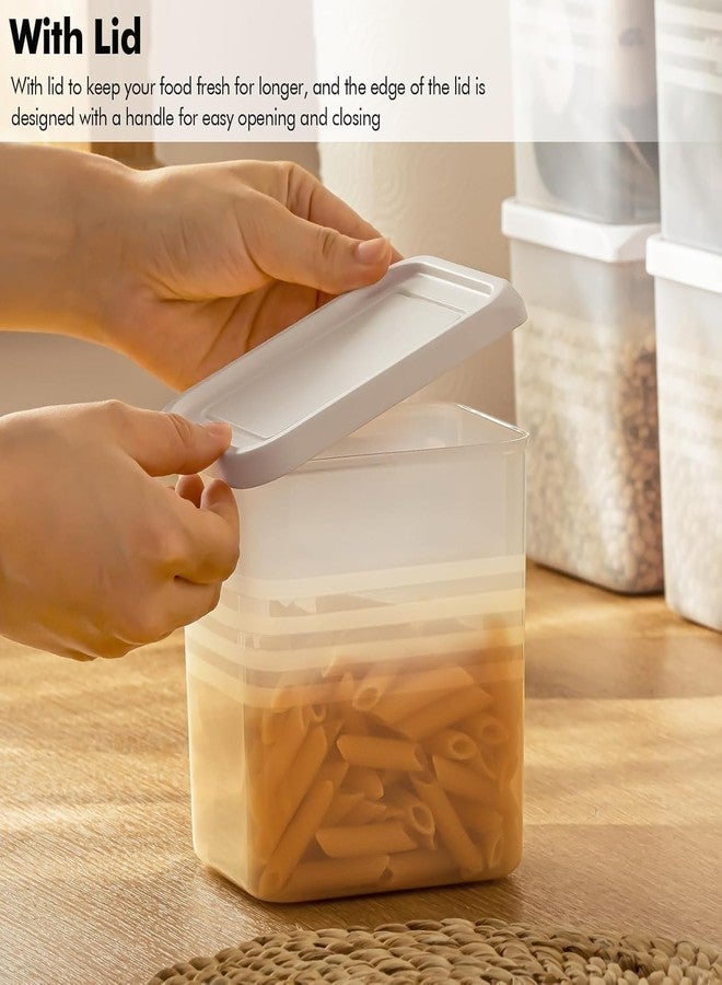 SANGOZ TruFresh Refrigerator Storage Boxes Set of 6 – Transparent BPA Free Fridge Organizer with White Lid, Stackable Containers for Side Door, Pantry & Kitchen Use - Image 5