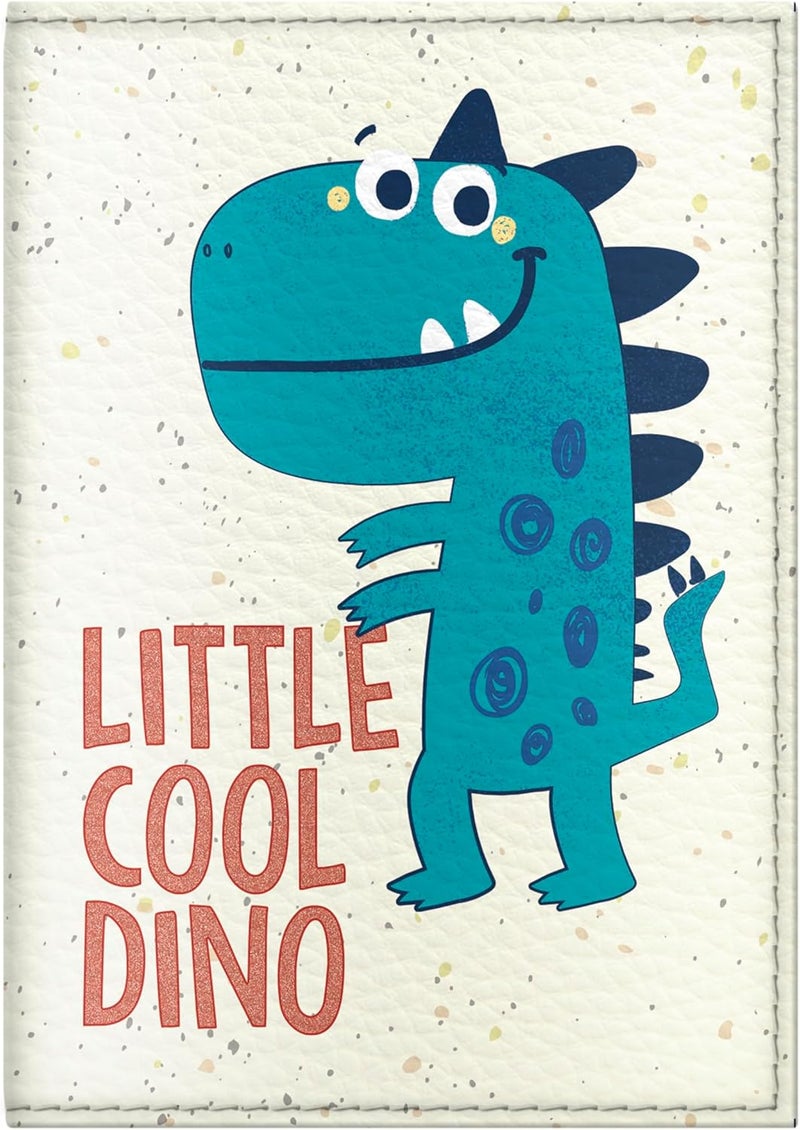 Quttie Passport Cover for Kids, Women and Men, Cute Travel Passport Holder (Little Cool Dino) - Image 1