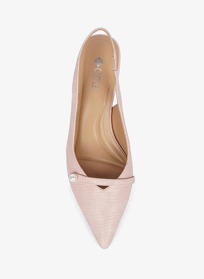 Cuple Pink Ladies low heel slingback mules for Women | Best Price UAE
