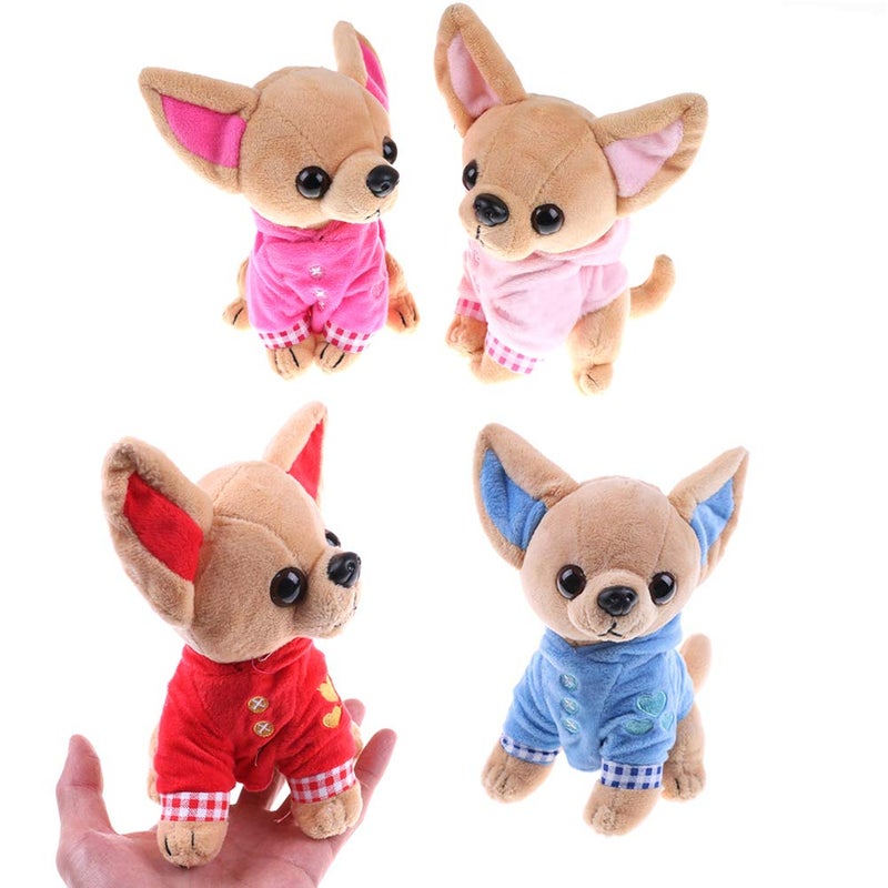SUSHAFEN Stuffed Dog Puppy Toy Plush Toy Soft Doll Stuffed Animal Pillow Birthday Gift Present Cute Dog Ornaments Decoration Handicraft House Desktop Decoration Prop, 17cm/6.7" - Image 2