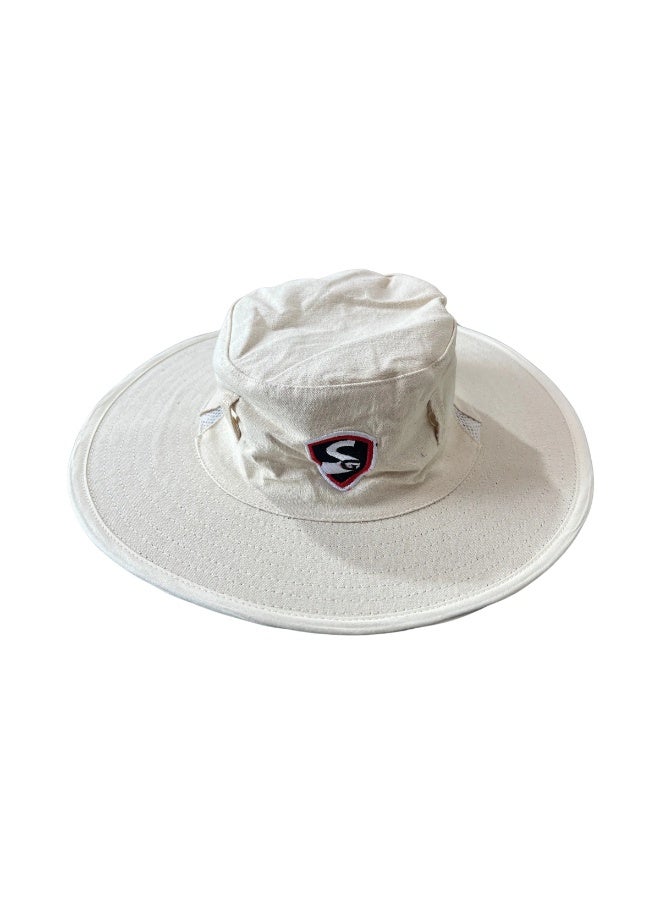SG Panama Supreme Hat - Natural Off White Sun Hat for Cricket - Image 2
