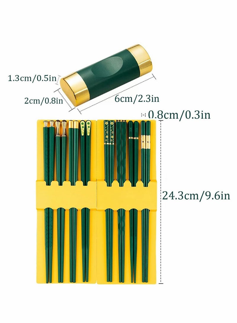 Y&D 8 Pairs Chopsticks Reusable Chinese Fiberglass with Holder, Non-Slip For Beginners, Food & Cooking  - Image 3