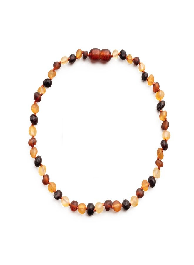 Baltic Proud Amber Necklace for Women and Men (Authentic, Certified) - 18 inches, Multi Raw (Unpolished) - Unisex Amber Jewelry for Adults - Bead Necklace - Image 1