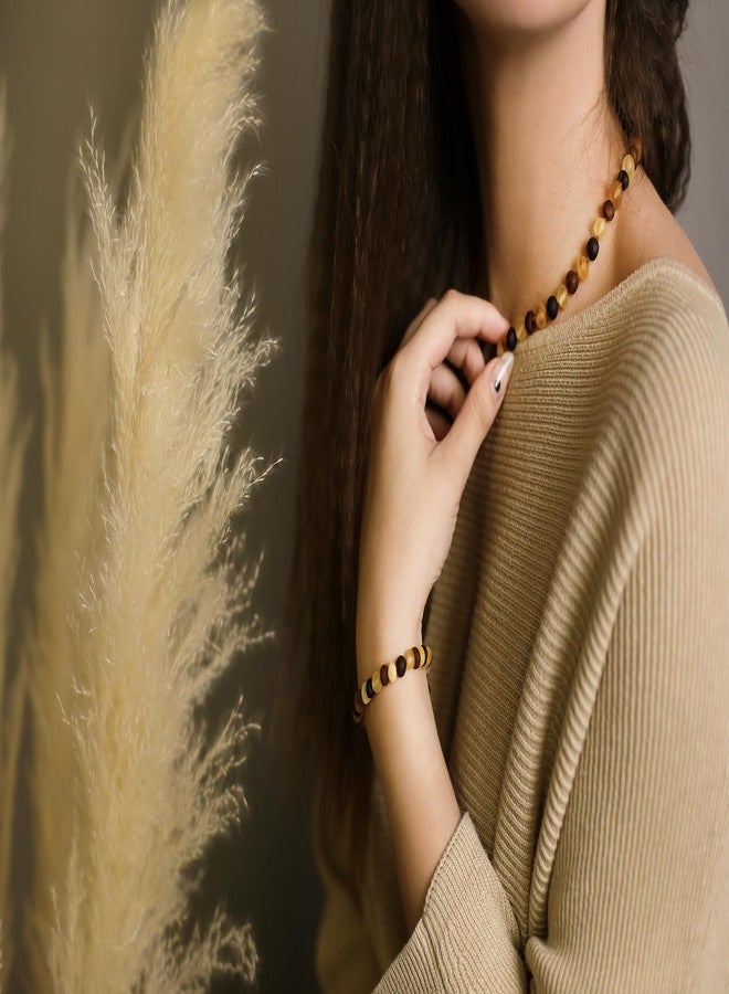 Baltic Proud Amber Necklace for Women and Men (Authentic, Certified) - 18 inches, Multi Raw (Unpolished) - Unisex Amber Jewelry for Adults - Bead Necklace - Image 4