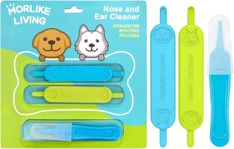MORLIKE LIVING MORLIKE LIVING Baby Nose and Ear Cleaner Tool Soft Flexible Rubber Nasal Booger Picker for Newborns and Infants Dual Ear Wax and Snot Remover Essential Baby Care Products 