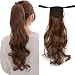 iLUU #12 Brown Color Ponytail Extension 20" 90g Wavy Curly Tie Up Ponytail Clip in Hair Extensions Hairpiece Binding Extension Natural Synthetic Fibre Hair for Women Girl - Image 2