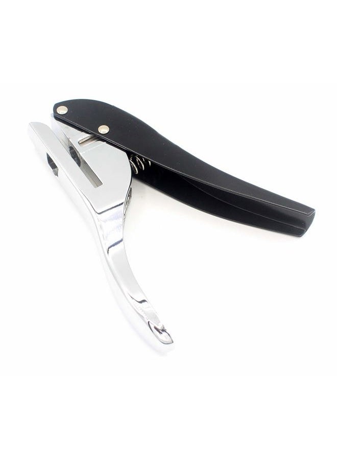 Kucaa Metal Silver Hand-held 2/5 inch 10mm Round Heavy Duty Single Circle Hole Punch for ID Cards PVC Cards Badge Photos - Image 2