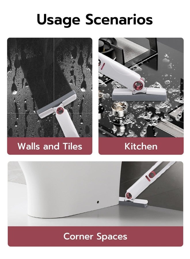 Mcbazel Portable Mini Cleaning Mop, Mini Sponge Mop, Wet and Dry Use Cleaning System, Mini Mop for Bathroom, Kitchen, Desktop, Glass, Living Room, Car (2 Sponge Head + 1 Squeeze Handle) - Image 5