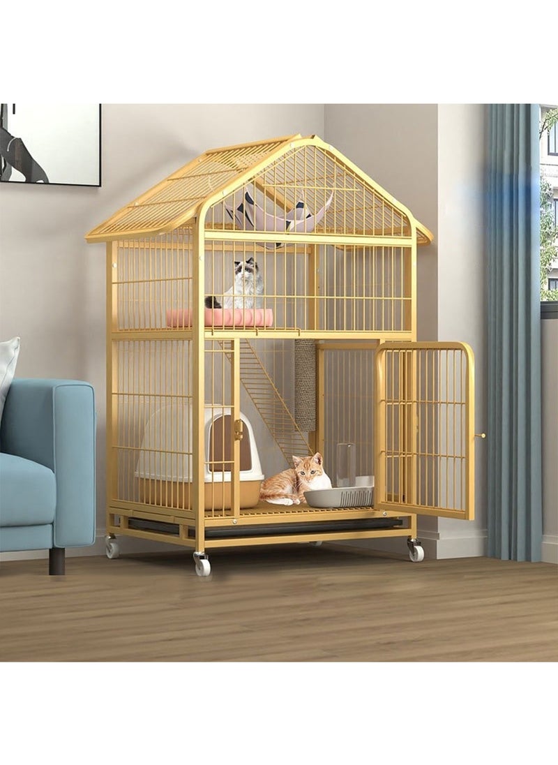 LIMOS Cat Cage Pet Dog Cage DIY Small Animal Cage for Pets Portable Metal Wire Yard Fence Cat Playpen Home  - Image 1