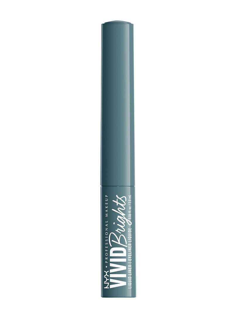 NYX PROFESSIONAL MAKEUP Vivid Brights Colored Liquid Eyeliner - Cyan Simp - Image 1