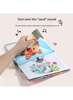 Generic Baby Puzzle Early Education Can Chew Table Calendar Baby Cloth Book Head-up Training Cognitive Comfort Enlightenment Toy Cloth Book-Color:Desk Calendar Cloth Book-[black, White And Red] (Packaging)  - Image 4