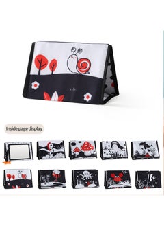 Generic Baby Puzzle Early Education Can Chew Table Calendar Baby Cloth Book Head-up Training Cognitive Comfort Enlightenment Toy Cloth Book-Color:Desk Calendar Cloth Book-[black, White And Red] (Packaging)  - Image 1