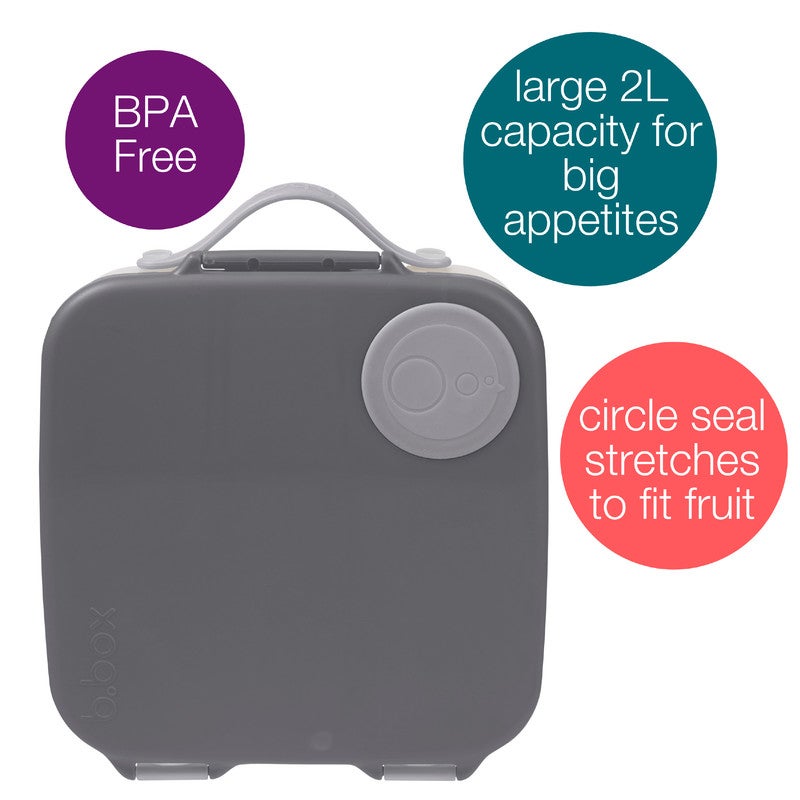 b.box Lunchbox | Jumbo Bento Box with 4 Compartments (2 Leakproof), Removable Divider, Gel Cold Pack | Ideal for School | From 3+ | 1L capacity - Image 2