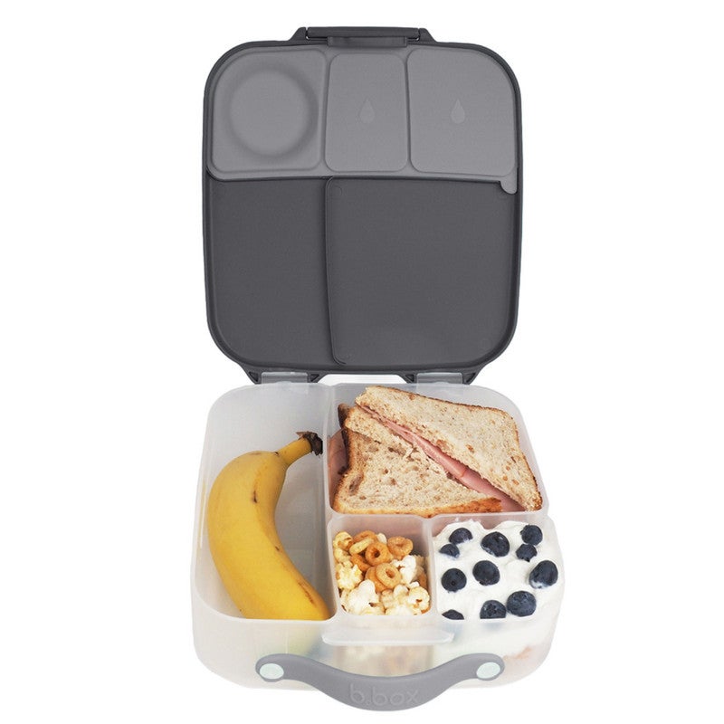 b.box Lunchbox | Jumbo Bento Box with 4 Compartments (2 Leakproof), Removable Divider, Gel Cold Pack | Ideal for School | From 3+ | 1L capacity - Image 1