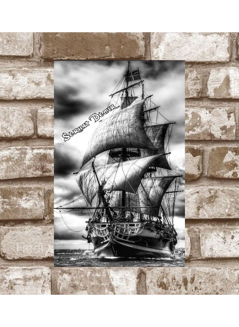 Hediyelikevi Gifthouse Metal Ship Retro Poster 