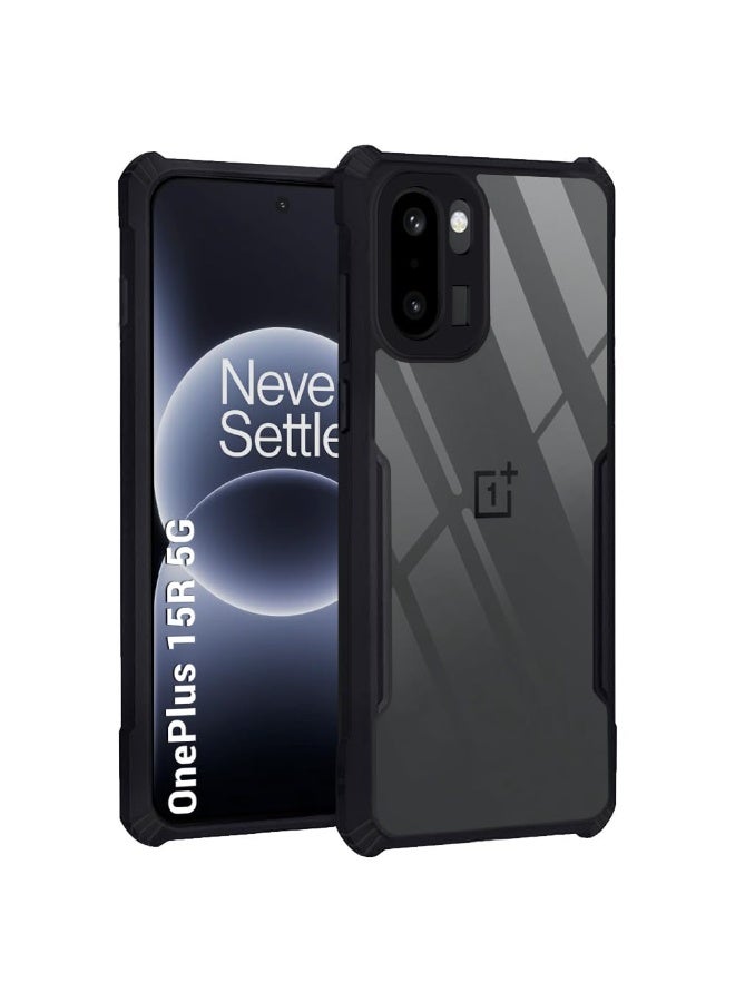 غطاء خلفي شفاف مقاوم للصدمات لهاتف OnePlus 15R 5G، بتصميم حماية شاملة 360 درجة. - Image 1