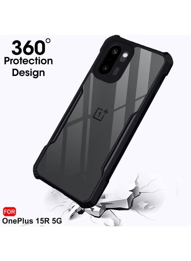 غطاء خلفي شفاف مقاوم للصدمات لهاتف OnePlus 15R 5G، بتصميم حماية شاملة 360 درجة. - Image 3