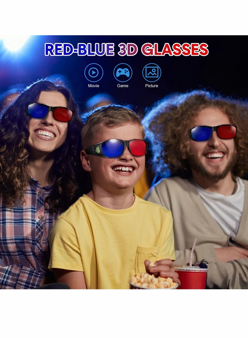 3D Glasses, 3D Movie Game Glasses Red Blue 3D Style Glasses for 3D Game Home Theater Simple Design Viewing Glasses Anaglyph Projector Glasses （10 Pieces ） - Image 2