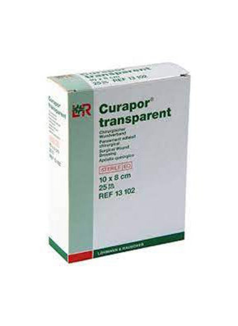 LOHMANN RAUSCHER ضمادة الجروح الشفافة Lr Curapor مقاس 10×8 سم 13102 