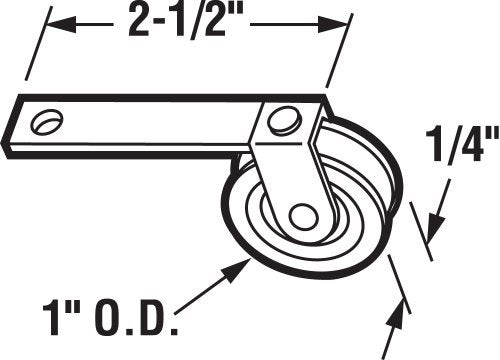 Prime-Line B 521 1 In. Plastic Roller, Screen Door Tension Springs (2 Pack) - Image 2