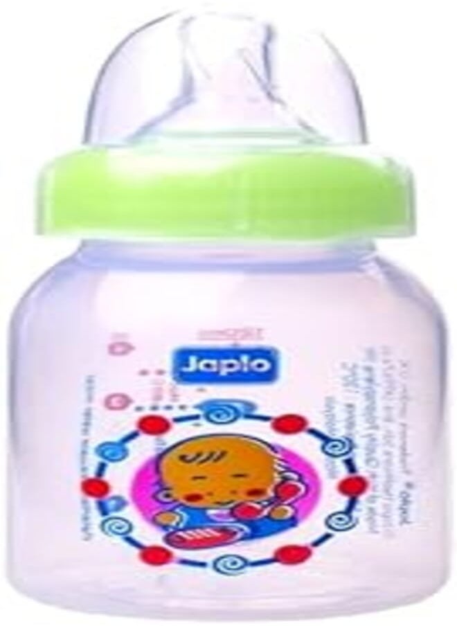Japlo Japlo Round baby feeding Bottle with Anti-colic nipple & Lukewarm water mixer size 120 ml - green colour (card) 