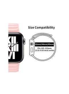 PROMASS for Apple Watch Band Strap 42 44 45 49mm, Genuine Leather Watch Strap Replacement for Apple Watch Series 8/7/6/5/4/SE/3/2/1 iWatch  - Image 3