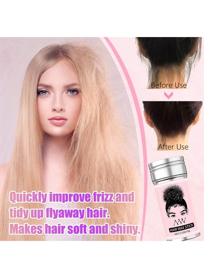 ANWOOR عصا شمع للشعر، عصا بوميد لتنعيم الشعر وعصا لزينة الشعر للباروكات، شمع شعر غير دهني لتصفيف الشعر المتطاير - Image 4