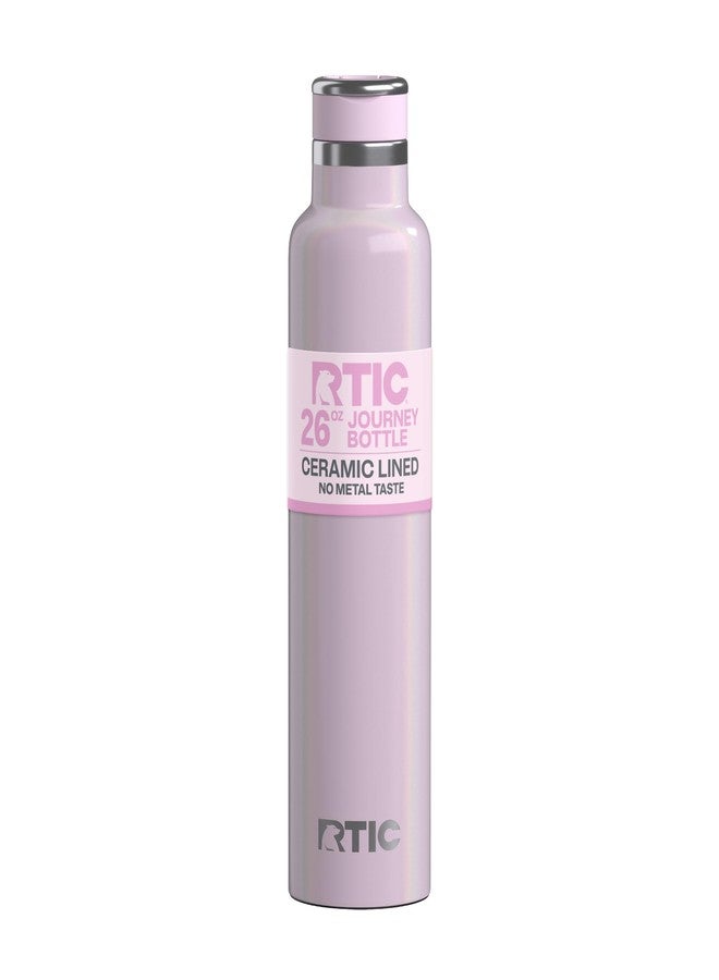 RTIC زجاجة مياه RTIC Journey سعة 26 أونصة، مبطنة بالسيراميك، وردي فاتح لامع - Image 1