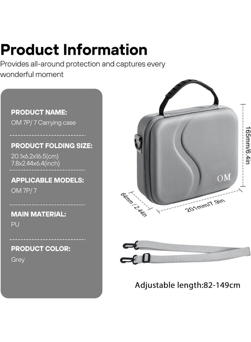 CENXI Osmo Mobile 7 Case, for DJI Osmo Mobile 7P/7 Carrying Case, osmo mobile 6/osmo mobile se Nylon Portable Storage Bag for DJI OM 7P/OM7 Gimbal Stabiliser Accessories, BLUE, Remover Tool - Image 4