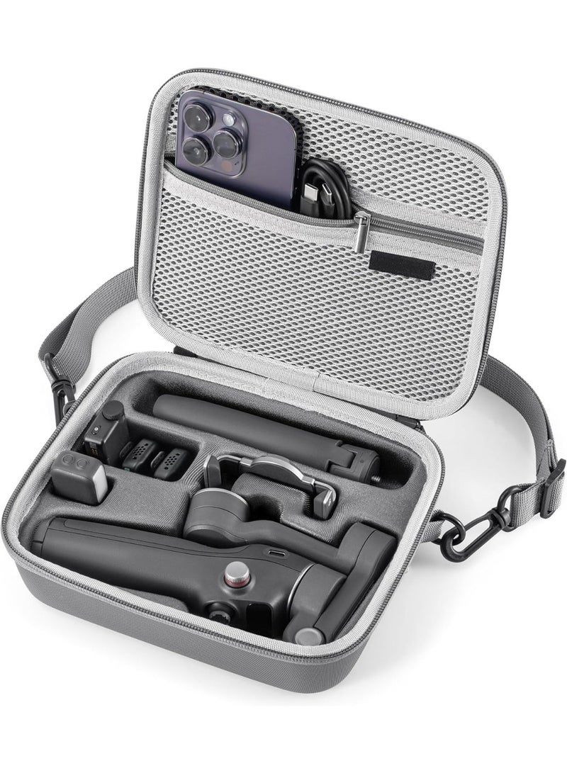 CENXI Osmo Mobile 7 Case, for DJI Osmo Mobile 7P/7 Carrying Case, osmo mobile 6/osmo mobile se Nylon Portable Storage Bag for DJI OM 7P/OM7 Gimbal Stabiliser Accessories, BLUE, Remover Tool - Image 1