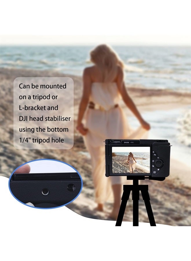 Easy Hood ZV-E10 Camera Case Camera Cover Protection Skin For Sony ZV-E10 Digital Camera, Protects Camera from Scratches and Friction with Soft Silicone Material(Black)