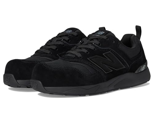 New Balance Men's Elite Lite Static Dissipative Medium Composite Toe, Industrial Work Shoe Lightweight & Slip Resistant, Black/Black, 9.5 - Image 1