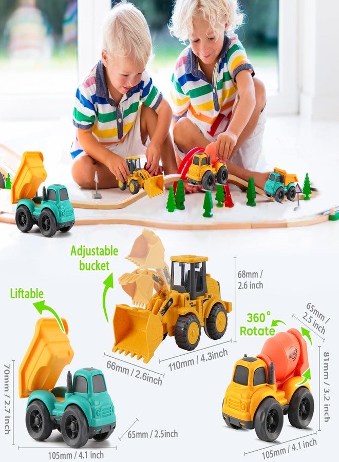 vusum Toddler Toys for Ages 2-4, Kids Toys for 1 2 3 Year Old Boy Girls,Dump Truck Cement Mixer Excavator Toy Cars Set, BPA Free, Phthalates Free, PVC, Outdoor Toddler Boy Toys Birthday - Image 4