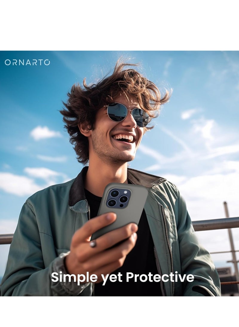 ELTRAZONE iPhone 16 Pro Slim Fit Matte Gray TPU Case – Soft, Flexible, Shock-Resistant Silicone Back Cover - Image 5