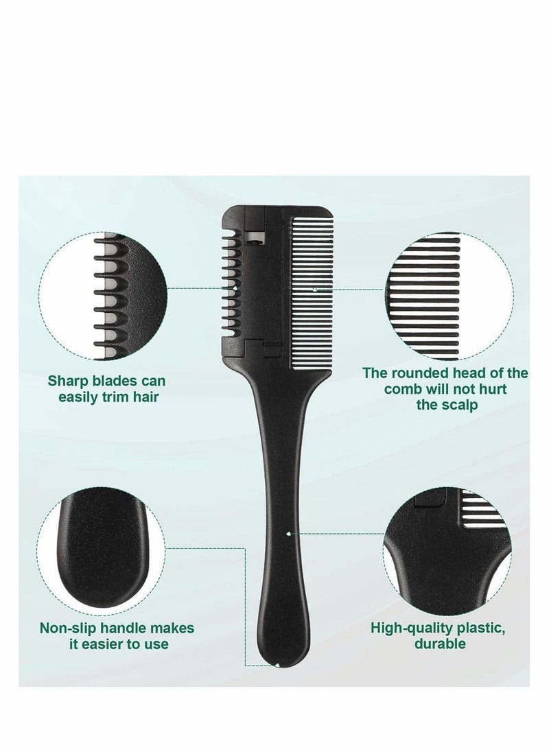 Excefore - Hair Cutter Comb Professional Thinning Thinner Shaper Scissors Edge Razor Blade Double Sided for Cutting and Styling Hair cutting comb, razor comb, double sided hair razor comb - Image 1